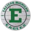 KH Sports Fan Eastern Michigan Eagles Weathered Circle Sign, 20x20 Inches, Eagles Decor for Dorm Room, Fan Cave, Living Room; Display Your Team Spirit with This Eastern Michigan Eagles Wall Art view 1