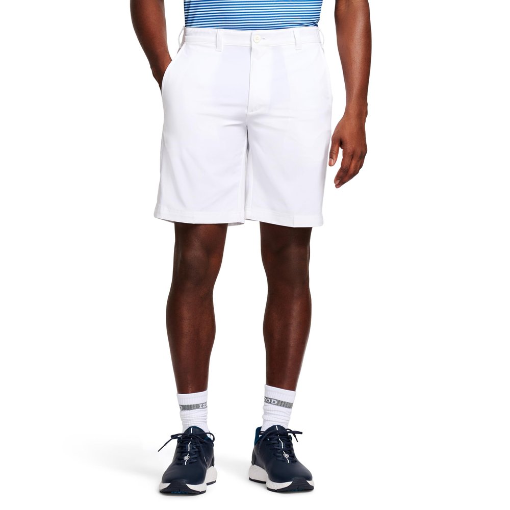 Izod Men's Golf 9.5" Swingflex Stretch Straight Fit Short, Bright White, 32