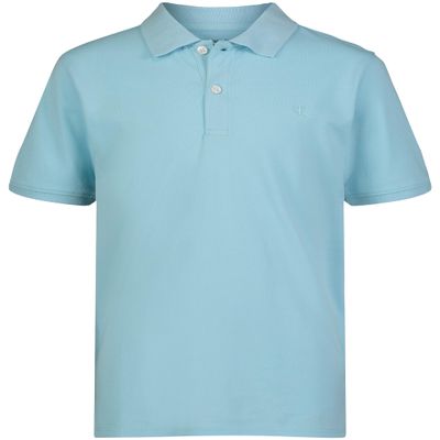 Calvin Klein Boys' Short Sleeve Micro Pique Solid Polo, Blue Elixer, 18-20