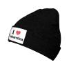 IMEEGIEN I Love Antarctica Beanie Hat for Men Women Soft Warm Knit Skull Cap Winter Hats Ski Hat Black view 1