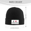 IMEEGIEN I Love Antarctica Beanie Hat for Men Women Soft Warm Knit Skull Cap Winter Hats Ski Hat Black view 2