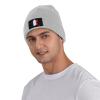 IMEEGIEN France Flag Map Beanie Hat for Men Women Soft Warm Knit Skull Cap Winter Hats Ski Hat Gray view 4