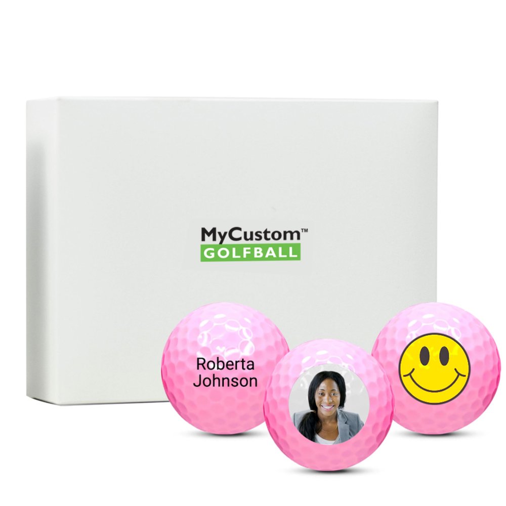 Light Pink Customized Golf Balls - Personalize with a Monogram, Image, or Logo - 12 Pack