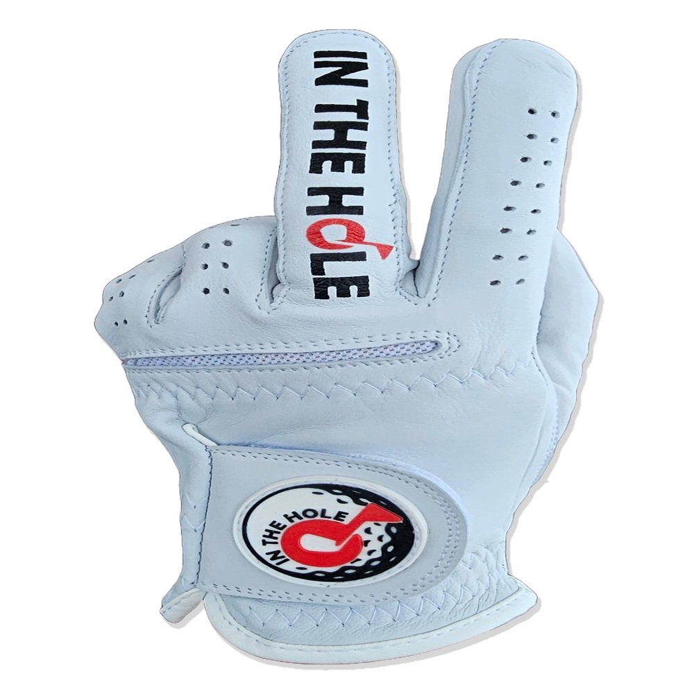 in The Hole Funny Golf Glove  Premium 100% Cabretta Leather Shocker Golf Gloves, Golf Attire and Essentials for Men, Fun Golfer Gag Gift, Adult Right or Left Hand, Small to XXL Sizes