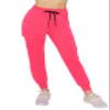 ALWAYS Cargo Jogger Pants for Women, High Waisted Sweatpants with Pockets, Super Soft Casual Lounge Pants for Athletic Yoga & Gym, Cotton Drawstring Trousers, Neon Pink 3XL view 2