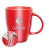 Rico Industries NCAA Louisville Cardinals Sunburst Red 18oz Laser Engraved Ceramic Lustre Mug view 1