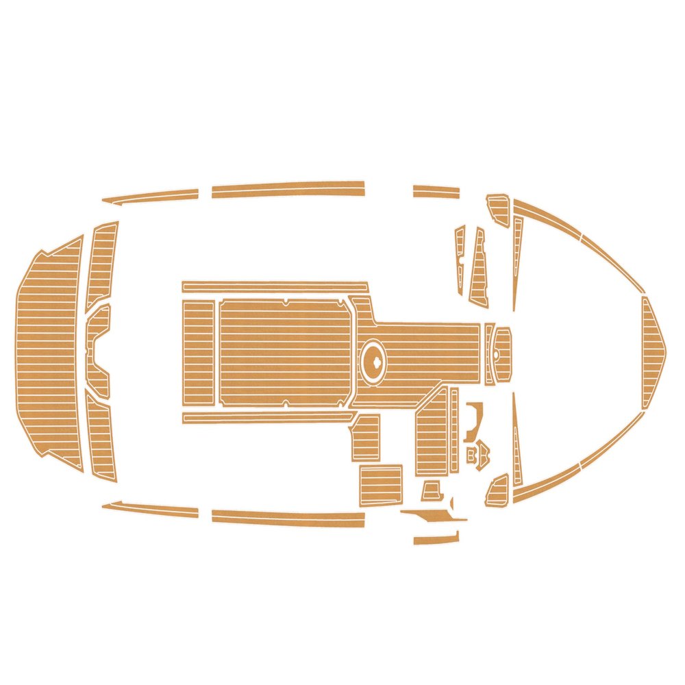 ATDEK 2023 Axis T235 Cockpit & Swim Platform Bow 1/4 6mm eva Faux Teak Deck Surfing Boat Fishing Boat Motorcycle Hurts crapet Non-Slip mat Floor (Brown Over White)
