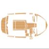 ATDEK 2023 Axis T235 Cockpit & Swim Platform Bow 1/4 6mm eva Faux Teak Deck Surfing Boat Fishing Boat Motorcycle Hurts crapet Non-Slip mat Floor (Brown Over White) view 1