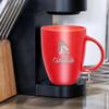 Rico Industries NCAA Ball State Cardinals Sunburst Red 18oz Laser Engraved Ceramic Lustre Mug view 2