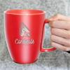Rico Industries NCAA Ball State Cardinals Sunburst Red 18oz Laser Engraved Ceramic Lustre Mug view 3