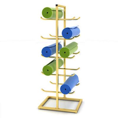 SUYUDD Large Yoga Mat Rack Floor Stand Yoga Mat & Foam Roller Holder Holds Mats Home Gym Storage Organizer Shelf for Exercise Mats & Pilates Mats