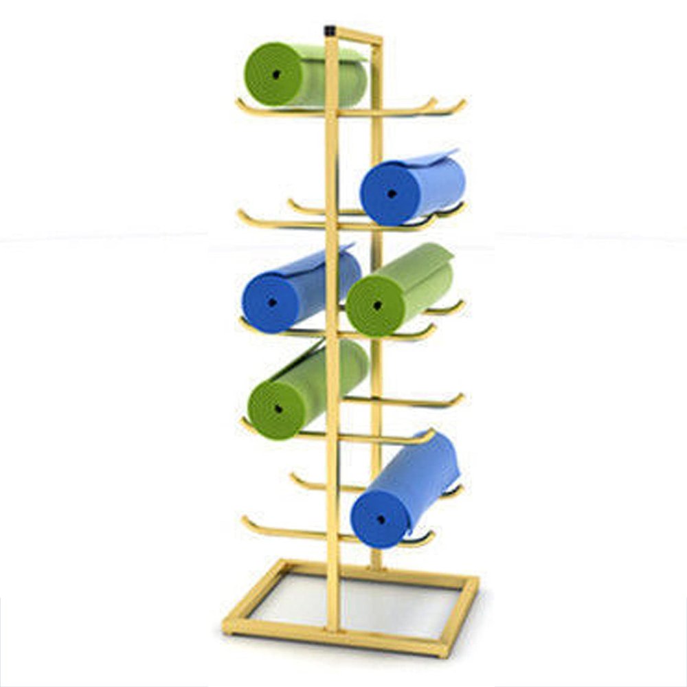 SUYUDD Large Yoga Mat Rack Floor Stand Yoga Mat & Foam Roller Holder Holds Mats Home Gym Storage Organizer Shelf for Exercise Mats & Pilates Mats