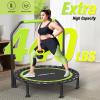 ZCMHAXJ Foldable Mini Trampoline, 40"/48" Rebounder Trampoline for Adults & Kids, 450lbs Capacity with U-Shaped Adjustable Bar, Indoor Fitness Workout Exercise Equipment view 2