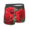 Red Rose Flowers Premium Elastic Men'S Boxer Briefs,Comfortable And Breathable Men'S Underwear view 3