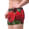 Red Rose Flowers Premium Elastic Men'S Boxer Briefs,Comfortable And Breathable Men'S Underwear view 4