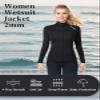 Owntop Womens Wetsuit Top, 2MM Wetsuit Jacket, Long Sleeves Keep Warm for Swimming Diving Surfing (Women's Black, XXL) view 2
