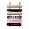 SUYUDD 6/9 Layers Yoga Mat Storage Rack Wall Mounted, Muti-Layer Wooden Organizer for Storage Foam Roller/Yoga Mats/Towel Stand Holder at Home Gym view 1