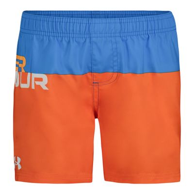 Under Armour Boys' Volley Swim Trunks with UPF 50+ Sun Protection, Quick Dry Bathing Suit Shorts, Atomic Logo, YM