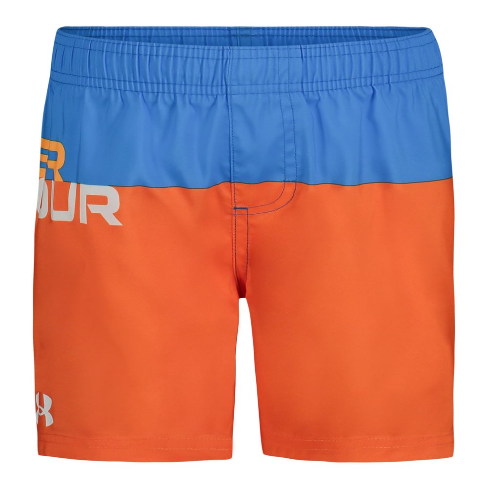 Under Armour Boys' Volley Swim Trunks with UPF 50+ Sun Protection, Quick Dry Bathing Suit Shorts, Atomic Logo, YM