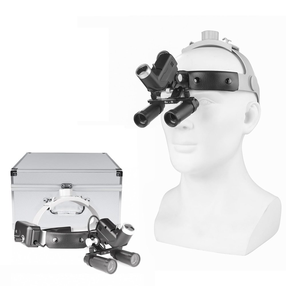 Tankredrug ENT 5W LED Head Light Lamp for Binocular Loupes Brightness Spot Ajustable Headlight with 4X-R/5X-R/6X-R/8X-RLoupes (6X-R)