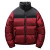 SWJGLITTR Men's Stand Collar Padded Jacket Thicken Patchwork Windproof Hooded Outwear Color Block Slim Fit Winter Warm Coat (3XL ,Red) view 1