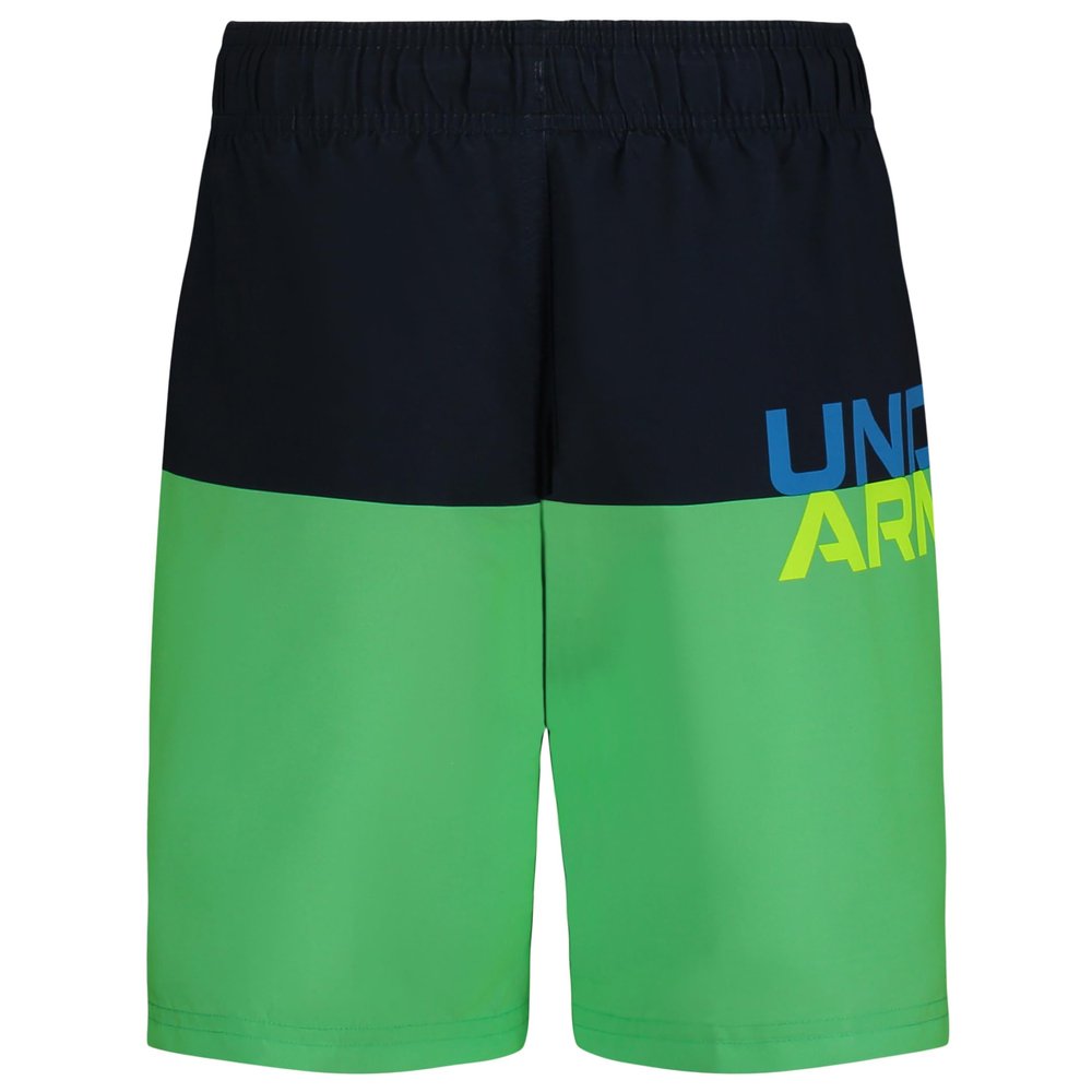 Under Armour Boys' Volley Swim Trunks with UPF 50+ Sun Protection, Quick Dry Bathing Suit Shorts, Vapor Green, YS