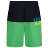 Under Armour Boys' Volley Swim Trunks with UPF 50+ Sun Protection, Quick Dry Bathing Suit Shorts, Vapor Green, YS view 1