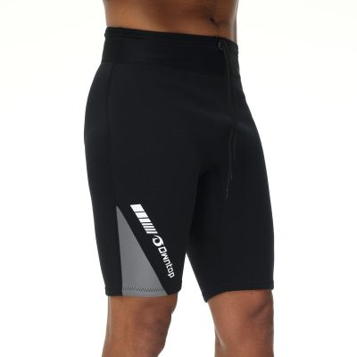 Owntop Neoprene Shorts for Men, 2MM Neoprene Wetsuit Pants, Adjustable Waistband, Lightweight Flexible for Surfing, Diving, Swimming, Jet Ski (Men's Gray, XL)