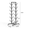 SUYUDD Floor-Standing Yoga Mat Rack, Multilayer Storage Rack for Yoga Mat/Foam Roller, Gym Workout Equipment Storage Rack for Home Workouts - Hold 8~14 Yoga Mats, 6 Layers, Black view 2