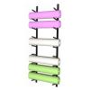 SUYUDD Yoga Mat Rack Yoga Mat Holder Wall Mount for Foam Roller, Resistance Band, Small Workout Tools, and Yoga Mat Storage to Help Organize Your Home Gym, 9 Layers, Black view 1