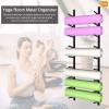 SUYUDD Yoga Mat Rack Yoga Mat Holder Wall Mount for Foam Roller, Resistance Band, Small Workout Tools, and Yoga Mat Storage to Help Organize Your Home Gym, 9 Layers, Black view 2