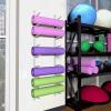 SUYUDD Yoga Mat Rack Yoga Mat Holder Wall Mount for Foam Roller, Resistance Band, Small Workout Tools, and Yoga Mat Storage to Help Organize Your Home Gym, 9 Layers, Black view 3
