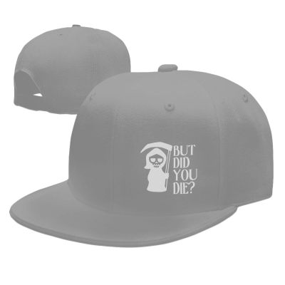 KLIUXBF But Did You Die Snapback Hat Hip Hop Style Flat Bill Brim Hats Baseball Cap Gray