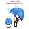CELOID Kids Bike Helmet,Toddler Skateboard Helmets for Ages 5-6 Years Boys Girls,Adjustable Multi-Sport Bicycle Skateboarding Roller Skating Scooter Balance Bike Helmet,Blue view 2
