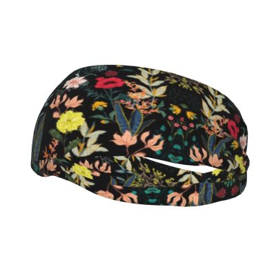 Colorful Boho Floral Sports Headband for Men/Women Moisture Wicking Sweatband Running Cycling Yoga Fitness Headwear