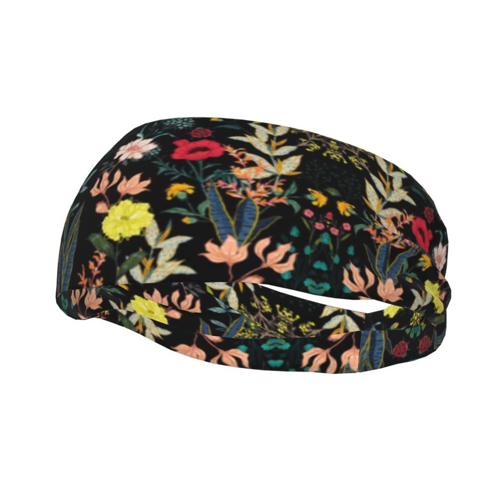 Colorful Boho Floral Sports Headband for Men/Women Moisture Wicking Sweatband Running Cycling Yoga Fitness Headwear