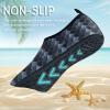 ANLUKE Water Shoes Barefoot Aqua Yoga Socks Quick-Dry Beach Swim Surf Shoes for Women Men BlackGreywave 44/45 view 2