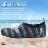 ANLUKE Water Shoes Barefoot Aqua Yoga Socks Quick-Dry Beach Swim Surf Shoes for Women Men BlackGreywave 44/45 view 3