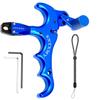 sntxmy Bow Release for Compound Bow, Archery Release Trigger, Compound Bow Release, Thumb Release. (4 Finger Bow Release, Blue) view 1