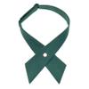 aaton Girls Uniform Tie, School Uniform Cross Solid Color Pre-tied Bow Tie, Adjustable Tuxedo Bowtie, Men's Satin Formal Criss Cross Girls Neck Tie,Green view 1
