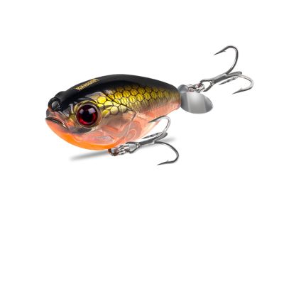 KINGDOM #02 Bionic Bait 35mm Surface Bait Softwater Fishing Lures 5.8g Streamline Design Stainless Steel Sheet Paddle Shape Noise Fishing Plugs