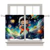 AQUNNEW Stylish Curtain Set 2 Panels for Caf Living Room Bedroom Bathroom Kitchen Rod Pocket Curtains The Firmament view 1