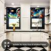 AQUNNEW Stylish Curtain Set 2 Panels for Caf Living Room Bedroom Bathroom Kitchen Rod Pocket Curtains The Firmament view 4