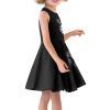 OZELANSAY Kawaii Animal Print Girls Summer Skater Dress Running Horse Sleeveless Shirt Dresses 11-12 Years Kids A-Line Swing Twirly Kawaii Black Dress School Party Casual Clothes Evening view 2