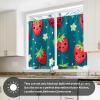 AQUNNEW Stylish Curtain Set 2 Panels for Caf Living Room Bedroom Bathroom Kitchen Rod Pocket Curtains Strawberry view 3