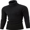 DGKaxiyaHM Men's Twisted Turtleneck Solid Pullover Slim Fit Casual Thermal Sweater Cable Knit Thick Base Shirt Jumper Top (Medium,Black) view 1