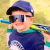 NIDOVIX Kids Baseball Sunglasses for Girls Boys Toddler Age 2-12, UV400 Baseball Sun Glasses Sports Cycling Shades (Green/Red Mirror) view 3