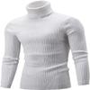 DGKaxiyaHM Men's Twisted Turtleneck Solid Pullover Slim Fit Casual Thermal Sweater Cable Knit Thick Base Shirt Jumper Top (Medium,White) view 1