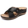 Ladmiple Black Orthotic Sandals Women Orthopedic Sandals for Women Arch Support Flip Flops Soft Summer Beach Shoes Dressy Comfortable Wide Width Orthotic Slides 2023 view 1