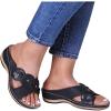 Ladmiple Black Orthotic Sandals Women Orthopedic Sandals for Women Arch Support Flip Flops Soft Summer Beach Shoes Dressy Comfortable Wide Width Orthotic Slides 2023 view 2